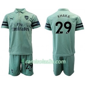 Camisolas de Futebol Arsenal Xhaka 29 Criança Equipamento 3ª 2018/19 Manga Curta